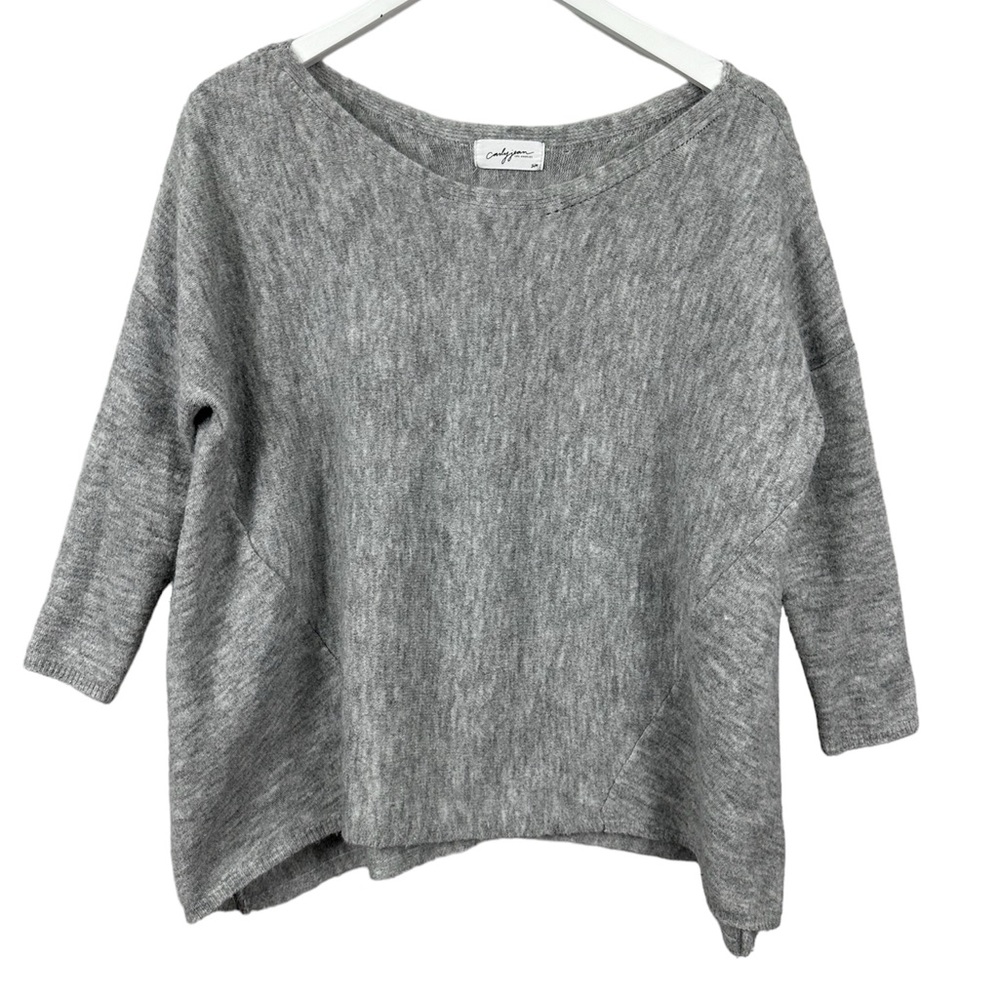Carley Jean Los Angeles CJLA Gray Oversized Wool Blend Sweater Size Small